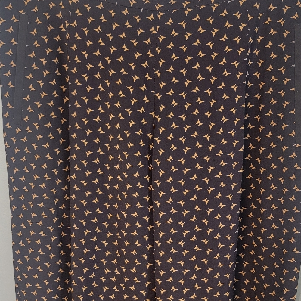 Lafayette 148 New York Designer Luxury‎ 100%Silk Black Design Pants Size Large - Picture 3 of 12